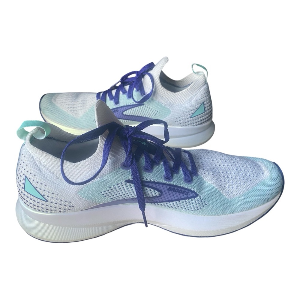Brooks Women’s White and Blue Athletic Shoes with Breathable Mesh Size: 10.5 - Picture 6 of 12